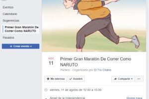 Evento Maratón correr como Naruto