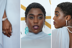 Lashana Lynch en la alfombra roja de los BAFTA 2023