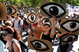 Protest against Chile's government, in Santiago