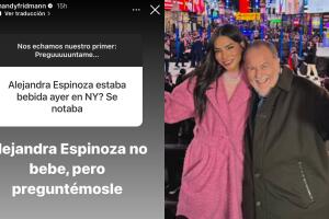 Una persona le preguntó a la periodista Mandy Fridmann si Alejandra Espinoza "estaba bebida" en el show de Año Nuevo junto a Raúl de Molina en NYC. 
