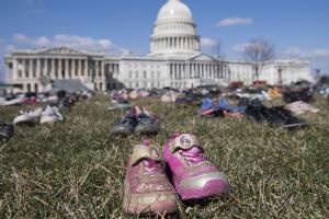 Protesta de zapatos en Washington