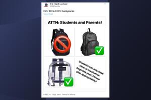 El requisito de las mochilas transparentes o de malla fue instaurado desde 2019 en algunas escuelas del condado Bibb