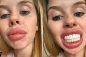 Lauren Hartley muestra cómo se ven sus carillas con clip en TikTok