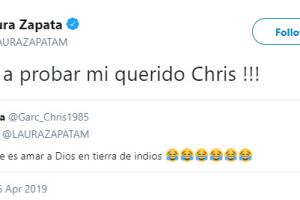 Laura Zapata en Twitter