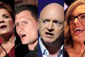 Los candidatos republicanos y demócratas al senado de EEUU y gobernación de Arizona. 