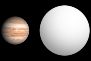 Comparación entre Júpiter y el exoplaneta WASP-12b