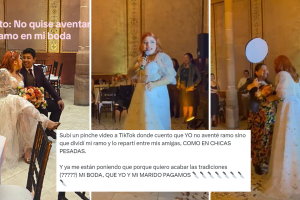 Novia se hace viral por repartir el ramo en vez de aventarlo en su boda: video de su cambio a la tradición genera debate en TikTok