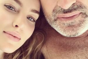Belinda con su papá y su hermano