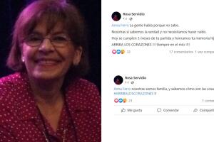 Madre de Fernando del Solar demuestra apoyo a Anna Ferro, viuda de su hijo