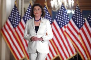 House Leader Nancy Pelosi Speaks To Press On The Status Of The Impeachment Inquiry