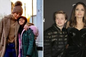 JLO y Angelina Jolie junto a sus hijas.jpg