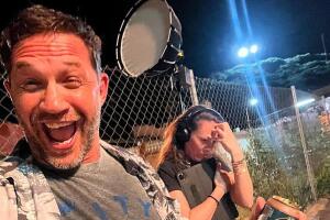 Tom Hardy en la filmación de 'Venom: The Last Dance'