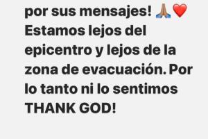 Sandra Echeverría confirmó que ella y su hijo estaban "perfectos".