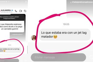 Alejandra Espinoza respondió así a la persona que preguntó por ella a través del Instagram de Mandy Fridmann.  