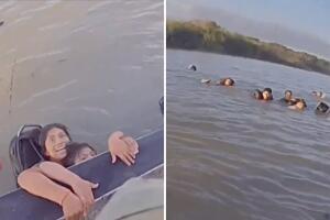 rescate mujer inmigrante inconsciente Río Bravo Eagle Pass Texas
