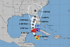Trayectoria de la tormenta Ian