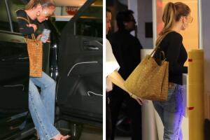 JLo llegando a su oficina central en Los Ángeles