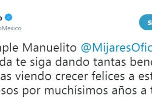 Lucero felicita a Mijares