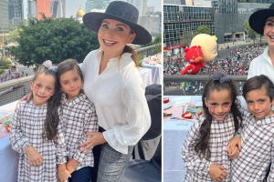 Elizabeth Álvarez y sus mellizos, Máxima y León.png
