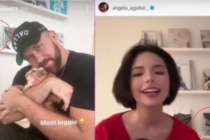 La foto de la izquierda, en la que aparece Josh Ball, fue la inició la sospecha de que él andaría con la cantante. Josh Ball aparece en la que sería la oficina que Pepe Aguilar tiene en Houston, Texas. 