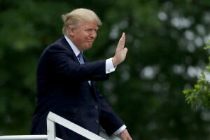Llegada del Presidente al Trump National Golf Course en Bedminster, en Nueva Jersey Jersey