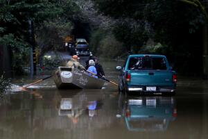 Heavy Rains Bring California's Russian River To Flood Stage