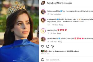 Con este mensaje Fátima Bosch retomó publicaciones propias en Instagram en medio de los cuestionamientos a su triunfo en Miss Universe 2025.  