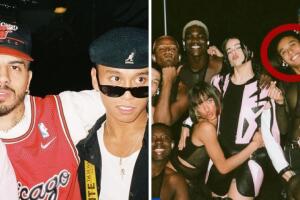 Mykee y Rauw Alejandro; Rosalía y su equipo de bailarines en donde aparece Mykee