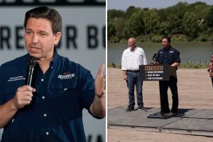 Ron DeSantis Eagle Pass inmigrantes visita Río Grande Texas