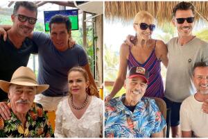 Andrés García y su familia