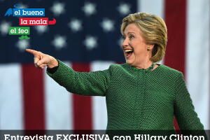 Hillary Clinton con 'El Bueno, La Mala y El Feo'.