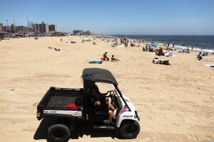 New Yorkers Beat The Heat At City Beaches One Day After The Independence Holiday
