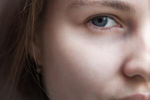 Fragment of female face