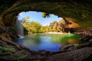 Panoramic View of Hamilton Pool, Austin, Texas
