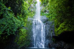 Maui, Hawaii Hana Highway, Wailua Falls, near Lihue, Kauai in Road to Hana