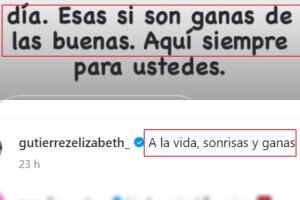 William Levy utilizó la palabra "ganas" en su mensaje, la misma que usó Elizabeth Gutiérrez en la publicación que hizo horas antes.