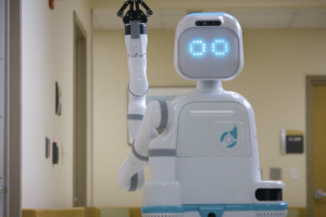 Moxi robot ayuda hospitales falta enfermeras Texas 