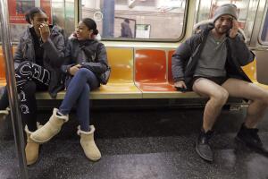 APTOPIX No Pants Subway Ride
