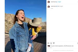 Amber Heard junto a su hija