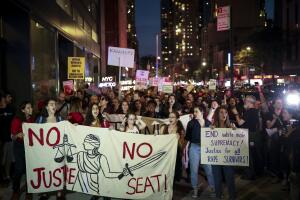 Protestors Demonstrate Against Supreme Court Nominee Brett Kavanaugh In New York