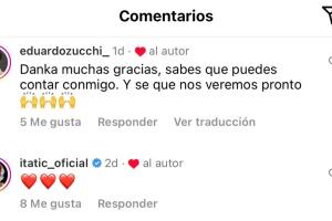 Esta fue la reacción de Itatí Cantoral al mensaje que 'Danka' le dedicó a su hijo Eduardo Zucchi.