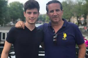 Plutarco Haza con su hIJO Nicolás