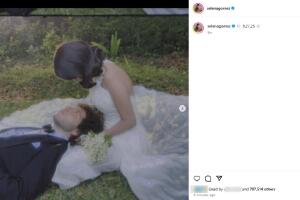 Selena y Benny compartieron varias de sus primeras fotografías como esposos.