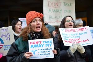 Constituents Rally Outside Senator Pat Toomey's Office, Demanding "Don't Take Away My Health Care" To GOP