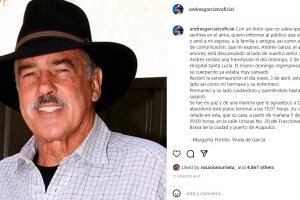 Comunicado muerte Andrés García