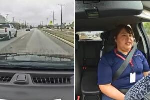 rescate niño avenida Texas heroína Michelle Gallegos tráfico San Antonio video viral