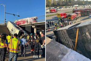 accidente autobús METRO Houston choque vial heridos HFD
