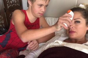 Leticia Calderón y sus hijos