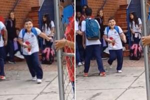Mamá recoge por primera vez a su hijo en la escuela y la reacción del niño se hace viral