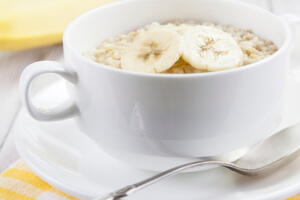 Potinho de aveia com banana